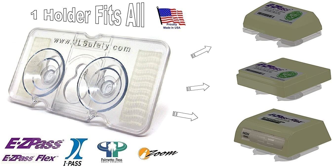 EZ Pass-Mate™ Clear Toll Pass Holder for ALL E-ZPass, I-Pass, NC