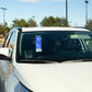 Handicap Placard Holder and protector for Car Visor. swing it down to display, and up to store away