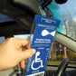 magnetic cover for handicap parking card