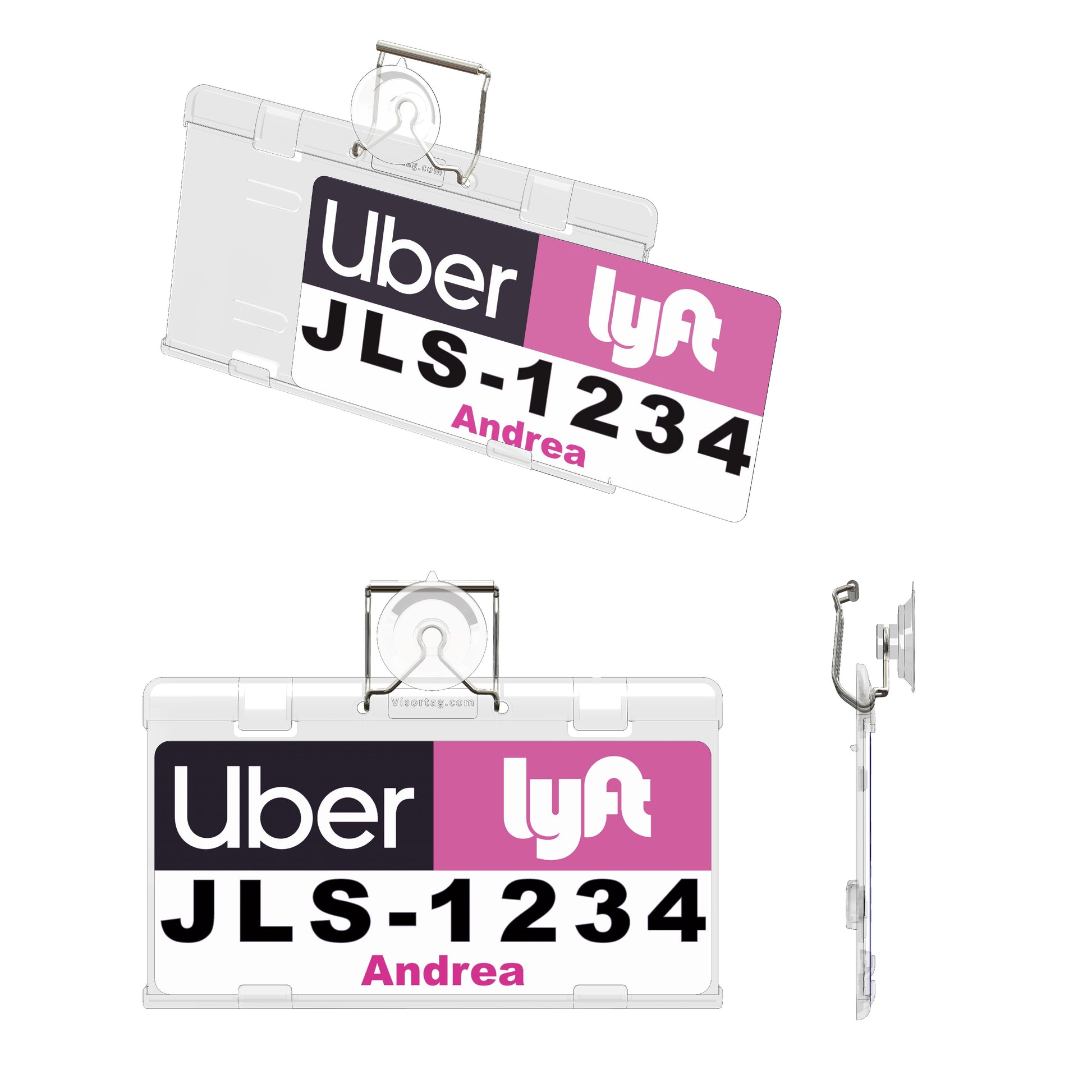 Uber and Lyft sign holder and protector. Easy to display and remove. Taxi and rideshare drivers. Made in USA