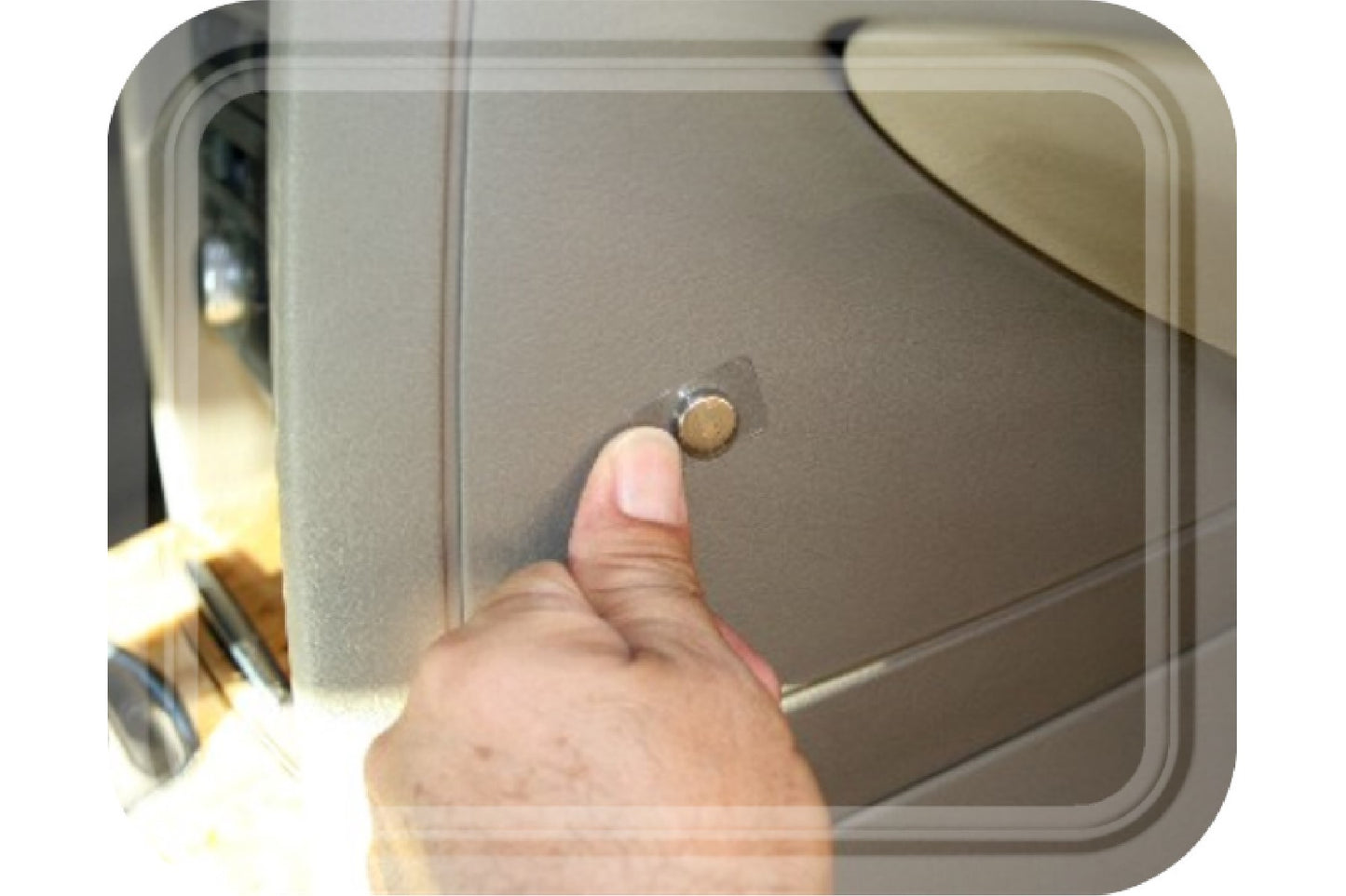 3 Storage Magnets for Mirortag™ Holders- Super strong magnets to hold the holder onto rearview mirror, or store it below dashboard and out of sight