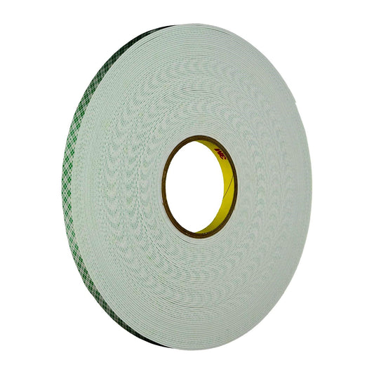 3M Double-Coated Foam Tape 4016, Holds 2 pounds, 1/2" x 36 Yards, Off-White (1 roll)