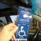 Permit Sign Protector for Disability Parking by JL Safety. very convenient to attach and detach from rearview mirror