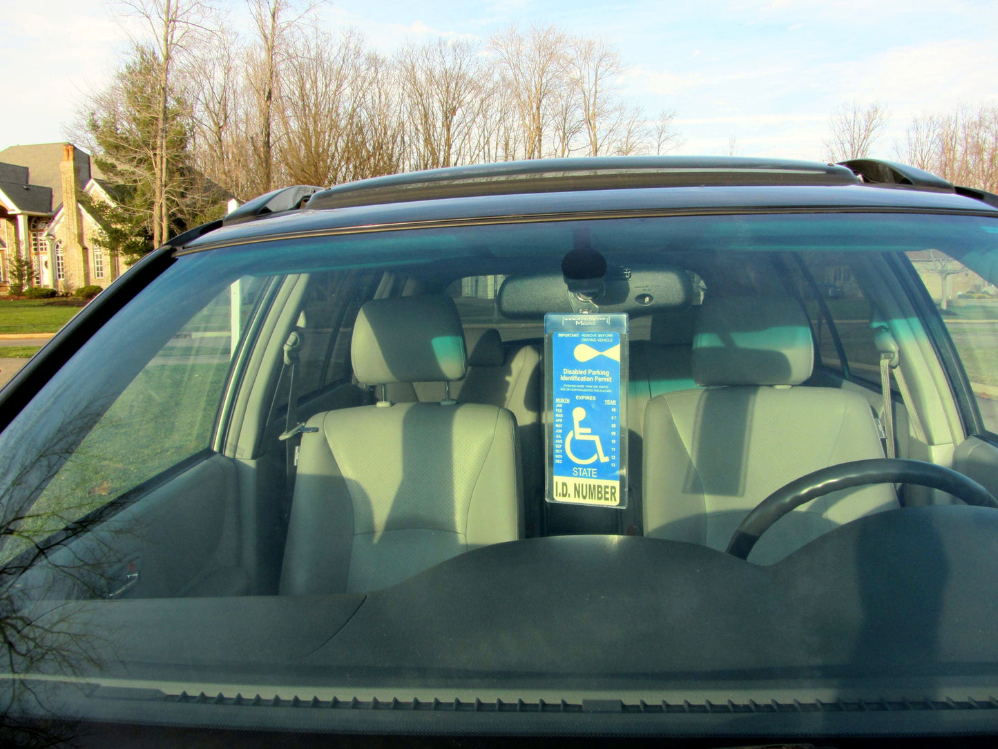 MirorTag Silver™- Handicapped Parking Placard Holder & Protector. Magnetically Display & Store Away your Tag. Placard size 10in x 4in. Made in USA
