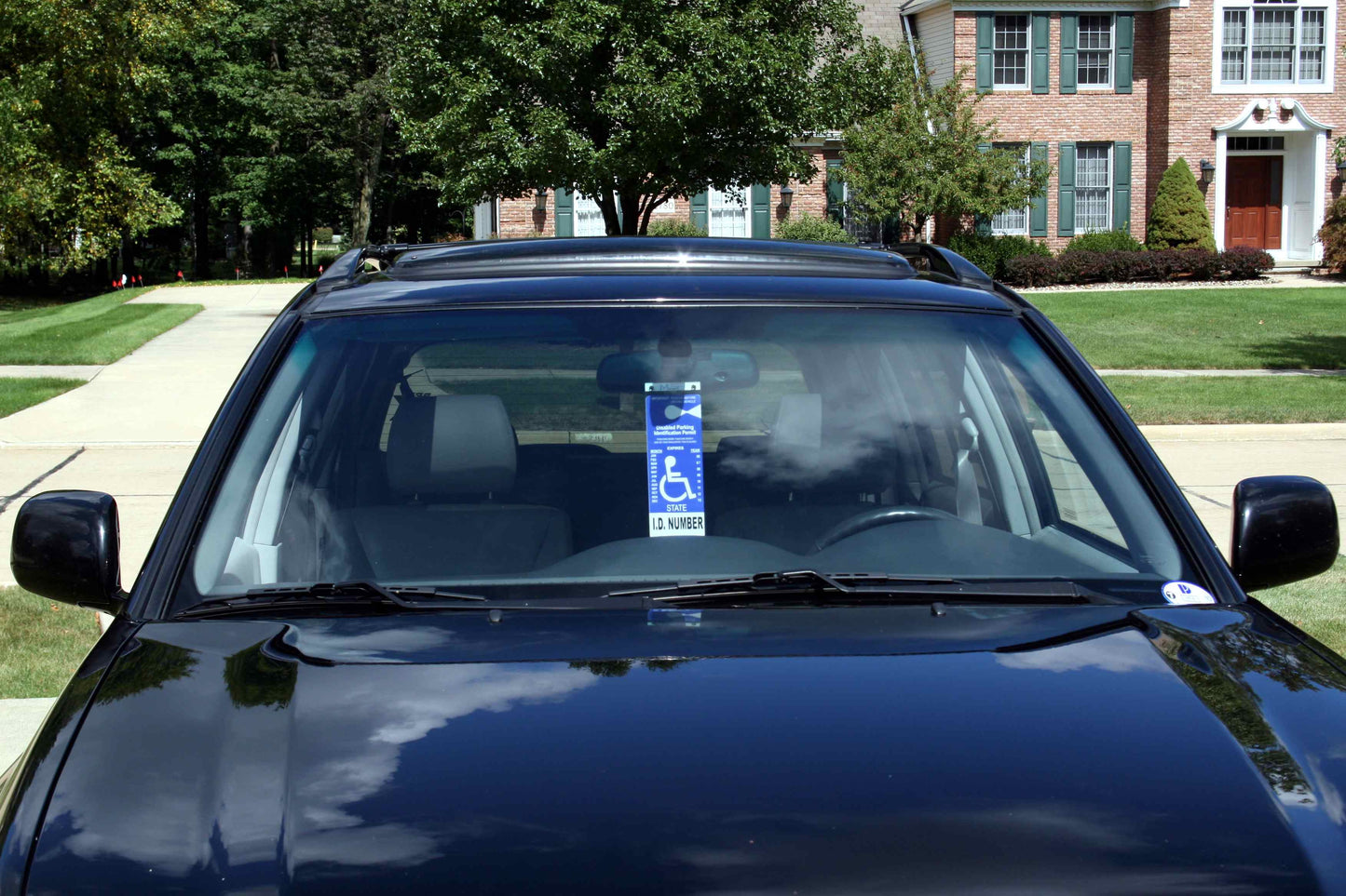 Disabled Parking Permit Sign Protector, magnetically on and off