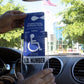 handicap parking placard holder. magnetically display and store awy. tag; 10in x 4in. made in USA