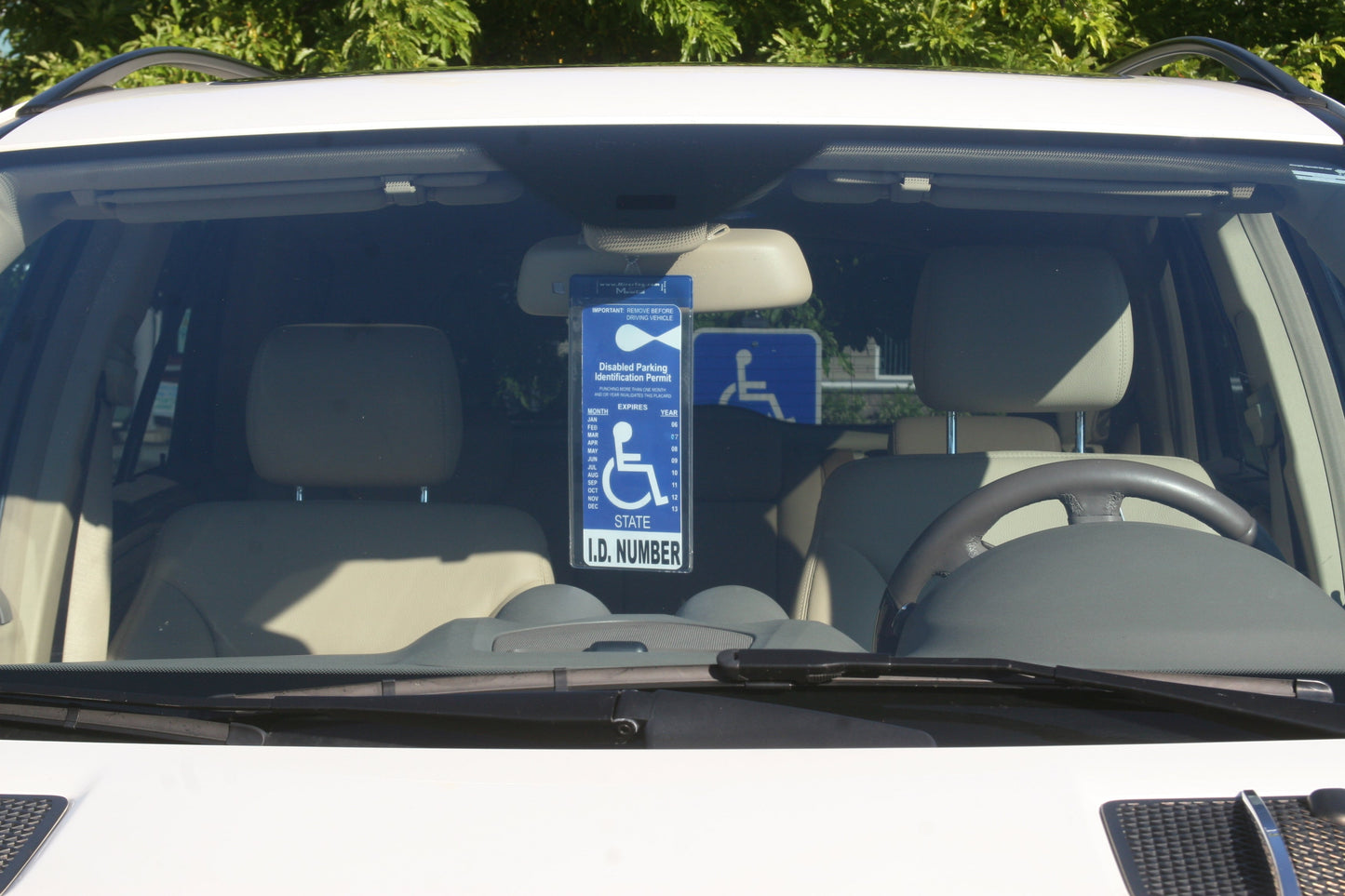 MirorTag Charm™- A Novel Way to Protect, Display & Put Away a Handicap Parking Placard. MAGNETICALLY On & Off. Fits All Mirror Sizes. 1 Holder & 1 Magnet Charm Included. Made in USA