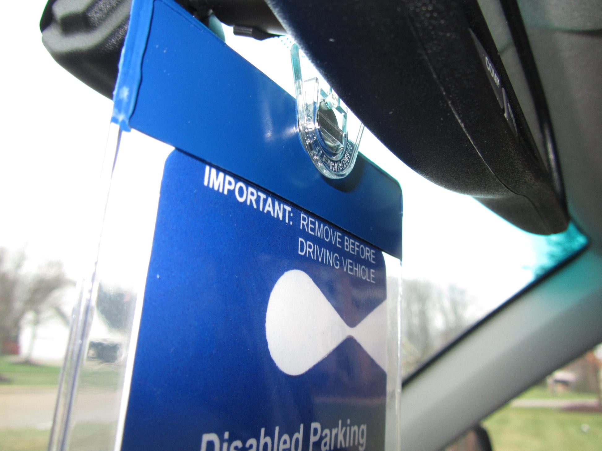 Portable Handicap Placard Holder for Auto