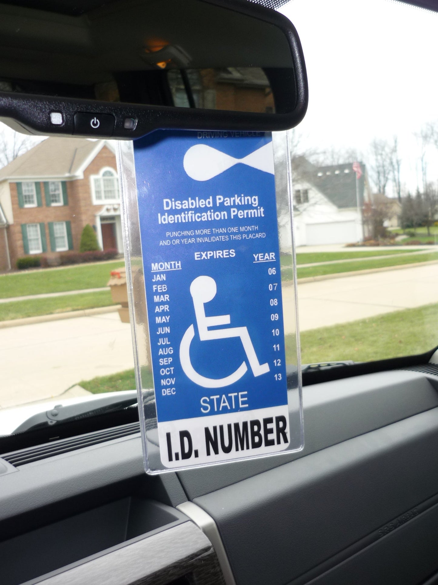 sturdy handicap placard holder and cover