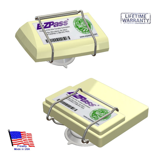 EZ Pass-Port™- UNBREAKABLE Toll Pass Holder for E-ZPass, I Pass, Uni, E-Pass & E-Pass Xtra, Fastrak, NC QuickPass, SunPass & SunPass PRO, Palmetto Pass & more. Patented & Made in USA
