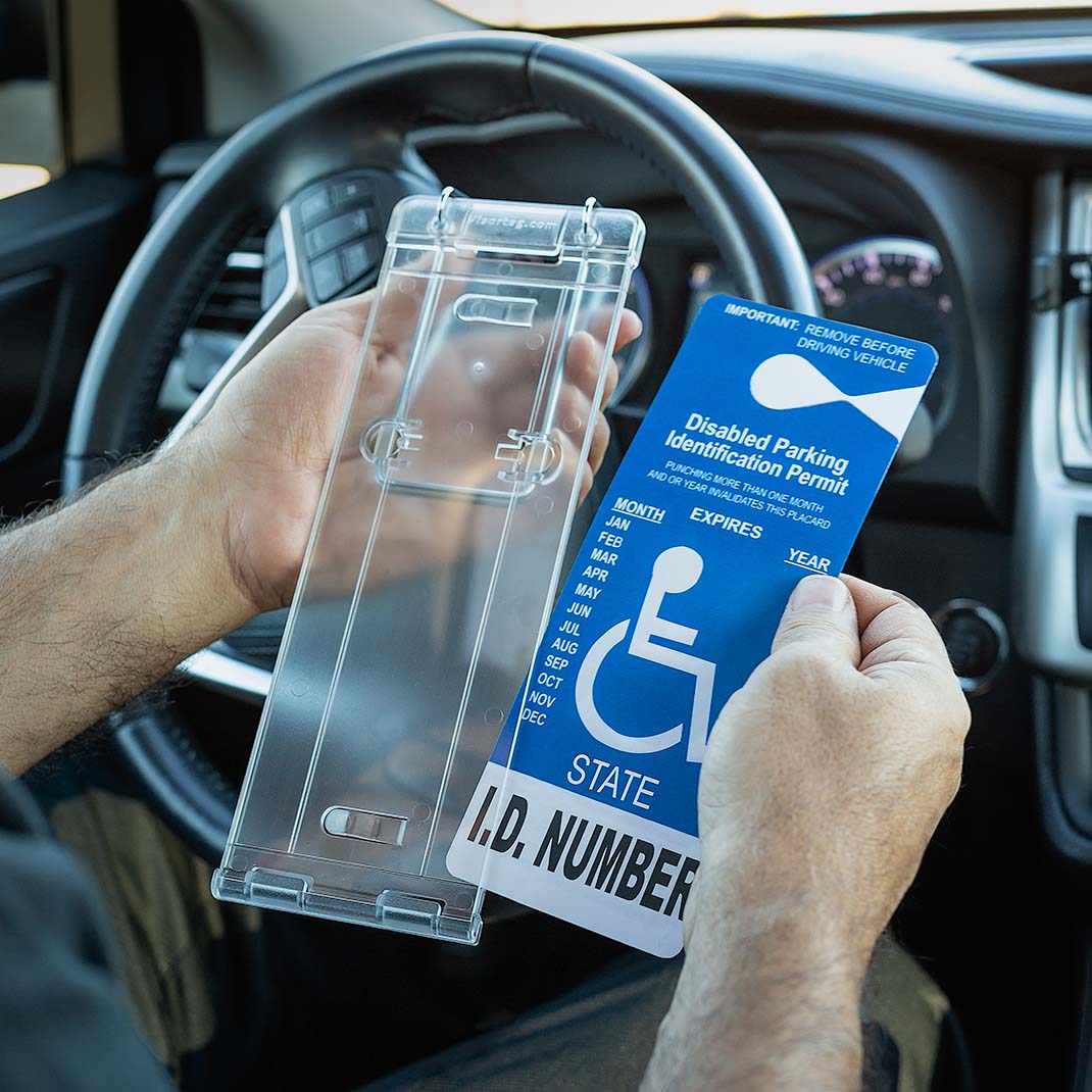 Handicapped Disabled Parking Placard Protective Car Holder by JL Safety